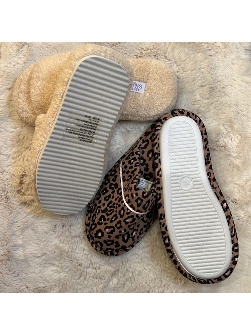 NWOB Two pairs of Ladies X-Large Slippers - Picture 4 of 6